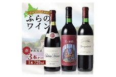 オススメ!ふらのワイン(赤)3本セット【1275268】