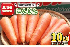 北海道富良野産　にんじん10kg(S～Lサイズ混合)＜2025年8月上旬より発送＞【1281038】