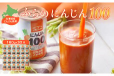 ＜北海道産にんじん使用＞ふらの にんじん100 160g×30本入_ ニンジンジュース 人参 にんじん ジュース 飲料 ドリンク ストレート にんじん100 野菜ジュース 北海道 国産 贈答 ギフト 野菜 人気 おすすめ 美味しい 安心 北海道産人参 缶ジュース 【1295396】