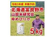 ＜発送月固定定期便＞◆令和7年産先行受付◆特A受賞!北海道富良野市産ゆめぴりか 精米5kg全3回【4000354】