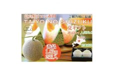 ＜のし付き＞富良野メロンTAIYO NO SHIZUKU 太陽の雫 1.8kg/2玉入【1405423】