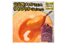 ＜2025年出荷受付＞共通返礼品 富良野メロン1玉とゆめぴりか5kgセット【1515602】