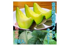 ＜2026年発送　先行受付＞北海道富良野産青肉メロン「キスミー」2玉【1592627】