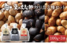文志郎の炒り豆3個セット(100g×3袋) 箱入り 国産 北海道産 おつまみ おやつ お菓子 無添加