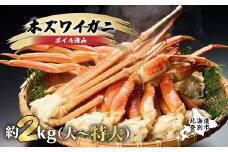 【順次出荷】殻付き 本ずわいがに 肩脚 2kg | ギフト 2025