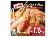 訳あり 冷凍 ボイル ずわいがに 爪 1kg ズワイガニ 【定期便 3回お届け】 | ギフト 2025