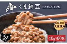 北海道くま納豆ミニカップ60個 国産 小粒 なっとう ナットウ 高級 大豆 厳選 老舗 栄養 発酵 ふるさと納税 北海道 登別市