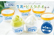ジェラテリアGigiのイタリアンジェラート『生乳』『ピスタチオ』各3個セット カップサイズ 計6個入り ジェラート 生乳 ミルク ピスタチオ アイス カップ 北海道 恵庭市 ふるさと納税 スイーツ【43003001】