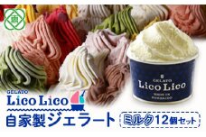 GELATO LicoLico自家製ジェラート12個セット/ミルク【600003】
