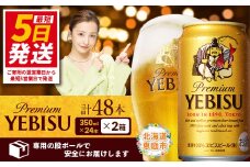 サッポロ　ヱビスビール　48本（350ml×24本×2箱） ｜ サッポロビール エビス サッポロ ビール 生ビール 350ml 350 48本 2箱 ヱビス えびす お酒 酒 黒 麦芽 北海道工場 北海道 ふるさと納税 恵庭市 恵庭 北海道 ふるさと納税 恵庭市 恵庭【30017604】