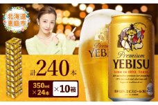 サッポロビール エビス ヱビスビール 350ml 350 24本 240本 10箱 サッポロ ビール 生ビール 350ml 240本 10箱 ヱビス えびす 晩酌 おつまみ 晩餐 お酒 酒 麦芽 北海道工場 北海道 ふるさと納税 恵庭市 恵庭 北海道 ふるさと納税 恵庭市 恵庭【30020003】