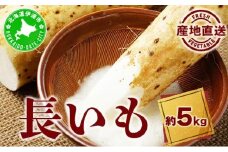 [5525-0420]北海道 農園直送 長芋 5kg 北海道産 長いも 芋 ながいも とろろ 一本もの 新鮮 フレッシュ 伊達野菜 野菜 農作物 産直 山芋 麦とろ 山かけ サラダ ステーキ おつまみ おかず 贈答用 ギフト 化粧箱入り 送料無料