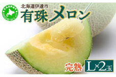 [5525-0476]北海道産 有珠メロン 2玉 セット 青肉 Lサイズ 1.6kg以上×2玉 ツル付き グリーンメロン 果物 めろん フルーツ くだもの 完熟 旬 ご褒美 ギフト お祝い 産地直送 お取り寄せ 北海道 藤川農園 送料無料 伊達