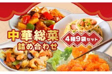 [5525-0671]北海道 中華料理店 菜菜の冷凍レトルト 詰め合わせ 9袋 セット 惣菜 エビチリ チャーハン 酢豚 中華丼 レトルト 食品 時短 便利 簡単 本格 中華 お店の味 ケイズ企画 送料無料 伊達