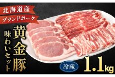 [5525-0687]伊達産 黄金豚 味わいセット 約1.1kg【冷蔵便】