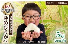 【3回定期便】令和7年産 《9月20日発送開始》ゆめぴりか精米 5kg × 3回（3ヶ月） 計15kg 生産者直送 北海道伊達産 | 北海道のブランド米 もっちり食感 冷めても美味しい