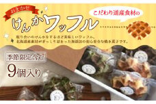こだわり道産小麦、無添加の安心安全な焼き菓子「けんかワッフル　おまかせ9個入り」北海道北広島市
