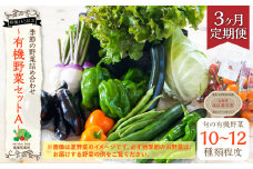 【3ヶ月定期便】有機JAS認定 季節の野菜 詰め合わせ ～有機野菜セットA～ 北海道北広島市