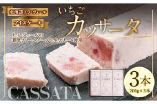 いちご カッサータ 合計3本(アイスケーキ) 200g×3本 合計600g