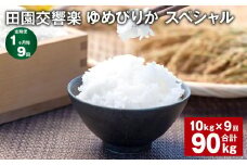 【1ヶ月毎9回定期便】田園交響楽ゆめぴりかスペシャル 10kg 計90kg