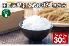 【1ヶ月毎6回定期便】田園交響楽ゆめぴりか 無洗米 5kg 計30kg