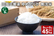 【1ヶ月毎9回定期便】田園交響楽ゆめぴりか 無洗米 5kg 計45kg