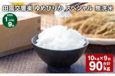 【1ヶ月毎9回定期便】田園交響楽ゆめぴりかスペシャル 無洗米 10kg 計90kg