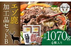 エゾ鹿加工品セットB  ( ジンギスカン ジャーキー ベーコン ソーセージ ) エゾ鹿 鹿 加工品 セット 肉 希少部位 ロース 北海道 北広島市