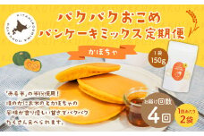 【1ヶ月毎4回定期便】パクパクおこめパンケーキミックス（かぼちゃ）スタンドパック 計8個 （2個×4回） ホットケーキミックス 