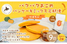 【1ヶ月毎9回定期便】パクパクおこめパンケーキミックス（かぼちゃ）スタンドパック 計18個 （2個×9回） ホットケーキミックス 