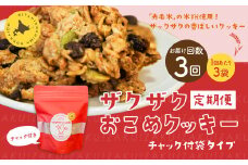 【1ヶ月毎3回定期便】 ザクザクおこめクッキー 計9個 （3個×3回） お菓子 おやつ クッキー