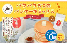 【1ヶ月毎10回定期便】パクパクおこめパンケーキミックス（プレーン）スタンドパック 計20パック （2パック×10回） ホットケーキミックス