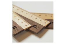 ツートンものさし_15cm ものさし 定規 木 木製 ツートン ツートンカラー 文房具 北海道 北広島市