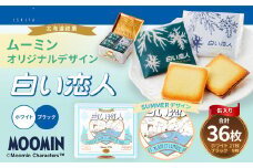 ムーミン オリジナルデザイン 白い恋人 36枚缶入　SUMMER デザイン 【2025年7月下旬～8月上旬お届け】 ムーミン オリジナル ふるさと納税 夏 限定 菓子