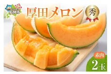 厚田メロン【赤肉】[秀]　北海道石狩市産 北海道産 赤肉メロン