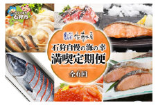 【定期便】【1月〜6月 計6回】 佐藤水産 石狩自慢の海の幸(満喫定期便)｜ふるさと納税 北海道 石狩市 石狩鍋 鮭ルイベ漬 いくら 飯寿司 新巻鮭 鮭切身 切り身 定期配送 6カ月連続 半年間 海の幸 海鮮