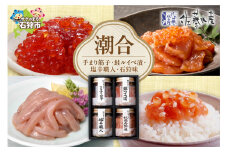 佐藤水産 潮合(B)(No.10756)(手まり筋子、鮭ルイベ漬、塩辛職人、石狩味)｜ふるさと納税 石狩市 さとう水産 北海道 北海道物産展 鮭ルイベ漬け るいべ るいべ漬け サケ さけ 鮭 人気 美味しい グルメ