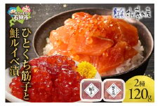 佐藤水産 ひとくち筋子と鮭ルイベ漬(ひとくち筋子60g・鮭ルイベ漬 60g)｜ふるさと納税 石狩市 さとう水産 北海道 北海道物産展 鮭ルイベ漬け るいべ るいべ漬け サケ さけ 鮭 人気 美味しい グルメ