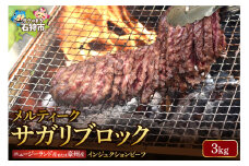 メルティークサガリブロック（3Kg）【牛脂注入肉】(業務用)｜ふるさと納税 石狩市 北海道 ３キロ 3ｋｇ 食べやすい ハラミ 柔らかい 美味しい 人気 ブロック肉 塊肉 大きい バーベキュー ボリュームたっぷり