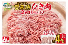 【定期便】望来豚ひき肉　500g×4×2回（合計4kg）