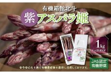 有機箱館北斗紫アスパラ姫 1kg L～2L ふるさと納税 人気 おすすめ ランキング アスパラガス アスパラ 紫アスパラガス 紫アスパラ 紫アスパラ姫 有機栽培 JAS認定 サラダ 天ぷら 茹でアスパラ アントシアニン 生ジュース スムージー ベーコン巻き おいしい あまい 新鮮 鮮度抜群 シャキシャキ 北海道 北斗市 送料無料 HOKB008