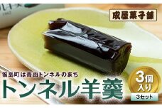 福島町は青函トンネルのまち 成屋菓子舗 トンネル羊羹ミニ（3個入り3セット） ふるさと納税 人気 おすすめ ランキング ようかん 羊羹 トンネル ミニ羊羹 羊羹ミニ 成屋菓子舗 和菓子 筒状 こしあん 甘さ控えめ 贈答 贈り物 ギフト プレゼント 北海道 福島町 送料無料 FKT003