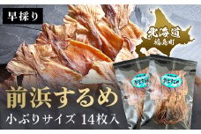 北海道福島町 早採り 無添加 前浜するめ 小ぶりサイズ 14枚入り お試しセット ふるさと納税 人気 おすすめ ランキング するめ スルメ いか イカ するめいか スルメイカ 前浜 干物 小ぶり 健康 おつまみ 晩酌 贈答 贈り物 ギフト プレゼント 北海道 福島町 送料無料 FKK002