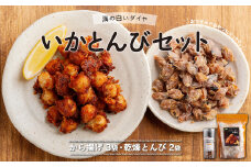 ～海の白いダイヤ～いかとんびセット（から揚げ3袋、乾燥とんび2袋） ふるさと納税 人気 おすすめ ランキング いか イカ とんび から揚げ 唐揚げ こりこり 触感 海の白いダイヤ おやつ おかず おつまみ お酒のあて 北海道 福島町 送料無料 FKI013