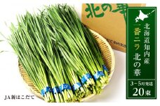 【2025年発送予約】知内産 一番ニラ「北の華」20束【JA新はこだて】