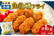 知内産 生カキフライ 1kg（35～40粒程度）【海峡育ち】＜上磯郡漁業協同組合＞ 牡蠣 かき 惣菜 揚げ物 おかず 簡単調理