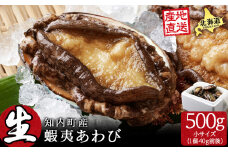 北海道知内町産 天然生あわび 小サイズ（50g前後）500g ＜上磯郡漁業協同組合＞