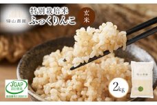 【令和7年産新米予約】玄米　 ふっくりんこ 2kg特別栽培米産地直送《帰山農園》