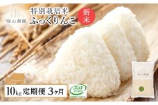 【令和7年産新米予約】【3カ月定期便】特別栽培米産地直送「ふっくりんこ 10kg」《帰山農園》