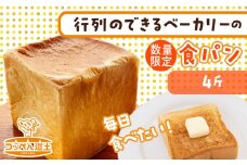 北海道 こだわり 食パン 4斤 北海道産 小麦 パン トースト 手作り 自家製 焼きたて 酵母 ベーカリー 朝食 朝ごはん 軽食 モーニング 道の駅 冷凍 グルメ お取り寄せ 人気 行列 自家用 ギフト 贈答用 コッぺん道土 送料無料 木古内 パン・食パン